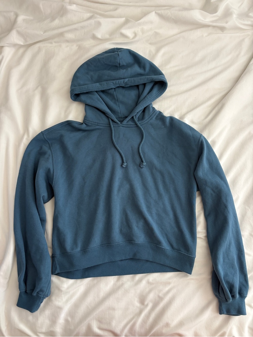 Abercrombie & Fitch Slate Blue Cropped Hoodie XS - Picture 3 of 5